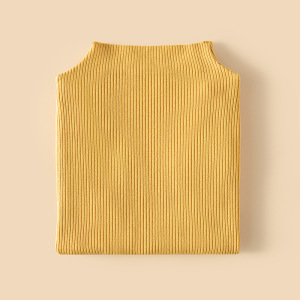 秋冬半高领保暖内衣女上衣外穿秋衣修身发热保暖衣螺纹蕾丝打底衫_473