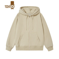 YANXU卫衣男连帽男士美式纯色开衫上衣2023新款宽松男生休闲外套