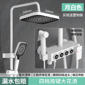 花洒套装恒温手持花洒冷热龙头家用卫浴增压枪灰浴室卫生间沐浴洗澡花晒莲蓬头812