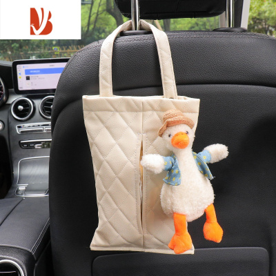 三维工匠车载纸巾盒垃圾桶挂式抽纸盒汽车内座椅网红鸭创意可爱女士前排￥ 小鸭子-白色纸巾盒★