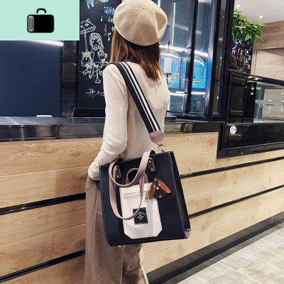 百搭托特包大包包女2020新款韩版学生简约大容量单肩包手提斜挎包NEW LAKE女士单肩包