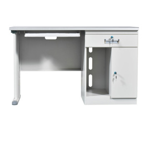 慧采云 钢制办公桌铁皮电脑桌带抽屉员工写字台职员单人财务桌办公桌1.4m