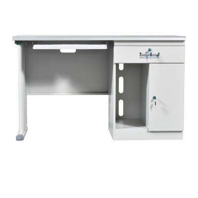 慧采云 钢制办公桌铁皮电脑桌带抽屉员工写字台职员单人财务桌办公桌1.4m