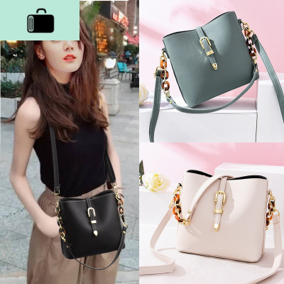 水桶包包女2020新款春韩版时尚斜挎包ins百搭港风链条质感小包包NEW LAKE女斜挎包