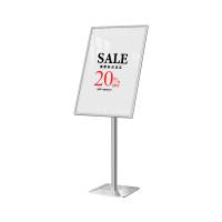 翌嘉YJ5011612 立牌展示牌立式展示架落地指示牌50x70cm 银色