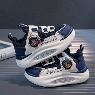 春秋季运动鞋时尚百搭青少年运动鞋炫酷男通过网面透气篮球鞋女童