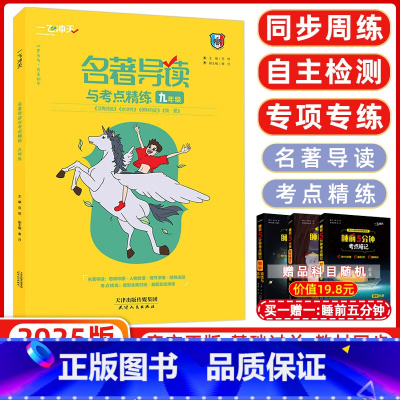 [正版]2025版一飞冲天名著导读与考点精练九年级 《艾青诗选》《水浒》《儒林外史》《简爱》一飞冲天 九年级名著导读九