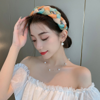 撞色高颅顶发箍女夏季2023年新款闪钻头箍气质高级感网红宽边头饰送女朋友老婆情人节七夕生日礼物