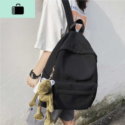 书包女泫雅风韩版高中生纯色百搭校园双肩包女大学生休闲旅行背包NEW LAKE