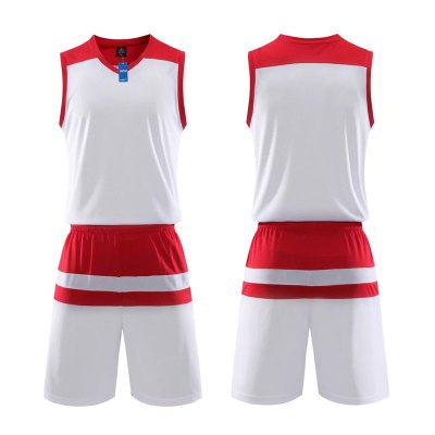 安居先森203运动户外比赛套装 白配红 2XS-5XL