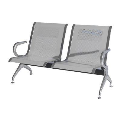 臻远 ZY-JCY-02 连排椅机场椅公共座椅等候椅 银色机场椅双人位