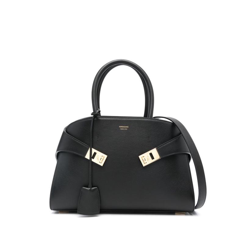Ferragamo奢品真皮女士斜挎包牛皮手提链条包五金装饰大容量日常通勤