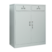 臻远ZY5062301 钢制厚板中二斗矮柜文件柜 85*39*100cm(单位:台)灰白色