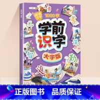 [阅读汉字]学前识字大字版 [正版]学前识字1000大字版幼儿园宝宝学基础汉字生字组词造句笔画笔顺幼儿绘本阅读带注拼音2