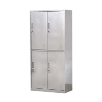 府店不锈钢员工储物柜文件柜存放柜子更衣柜存包柜四门更衣柜