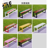 苏宁 金菲罗格 户外公园防腐木长椅室外长条凳