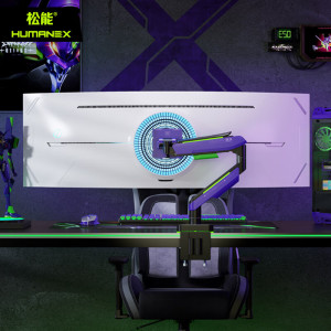 松能电脑桌 松能X显示器支架T18X带鱼屏49英寸支架20kg三星曲面电脑桌