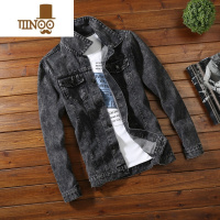 YANXU水洗牛仔夹克男日系ins韩版青少年修身外套潮牌百搭上衣潮