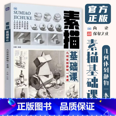 [正版]素描基础课3几何体到静物一本通2024尚读孙超