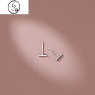 JiMiS999银银晚安耳钉女迷你耳骨几何设计简约时尚百搭养耳洞新款耳饰