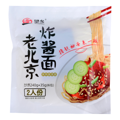 望乡老北京炸酱面240g+35g（料包）*4袋鲜面半干面挂面面条方便速食