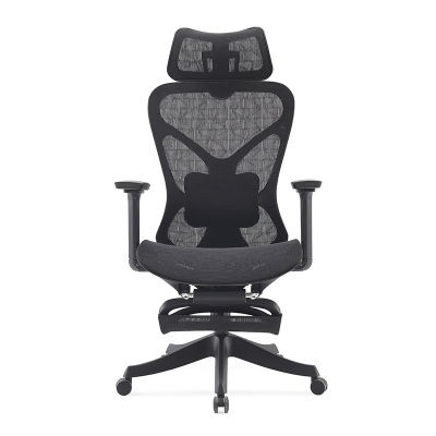 苏宁 质凡 舒适久坐人体工学椅子折叠伸缩脚踏带滚轮椅子/A2514