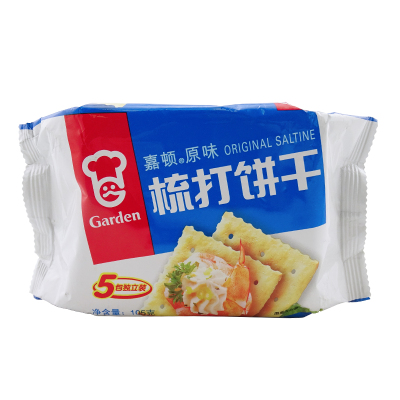 嘉顿梳打饼干原味105g袋装休闲零食品新年年货节日送礼佳品