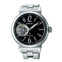 精工SSA897J1自动机械表女性休闲表蓝宝石镜面不锈钢折叠扣长效防水100米优雅设计