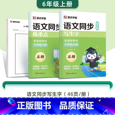 [2本]六年级上册(含AI测评) [正版]字帖一年级二三年级上册小学生练字人教版语文同步练字帖四五六年级下册生字描红每日