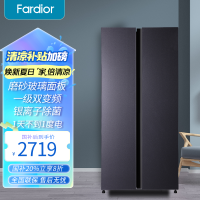 Fardior法迪欧对开门冰箱BCD-552WSBGL 玄冬青面板 一级能效更省电,安静运行不扰眠
