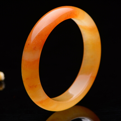 臻玉盈天然玉石黄龙玉手镯女款玉镯子玉镯孤品玉镯证书60mm圈口，请备注编码