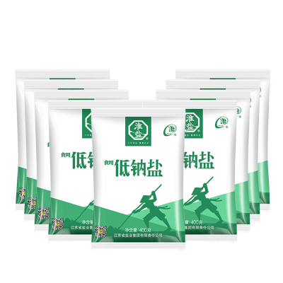 淮盐低钠食用盐400gx9袋加碘盐补碘盐含碘盐有碘盐家用盐细颗粒盐