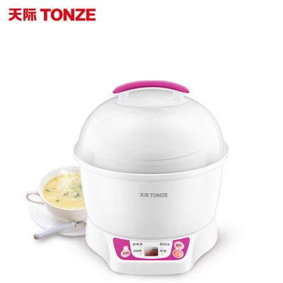 天际(TONZE)宝宝营养辅食炖汤煲粥燕窝隔水炖盅陶瓷内胆0.7L小型宿舍9.5H智能预约DGD7-7B(BB煲）
