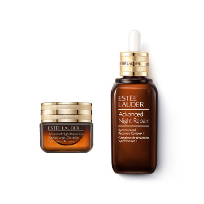 修复套装-美国ESTEELAUDER/雅诗兰黛小棕瓶特润修护精华露100ML+小棕瓶抗蓝光眼霜15ML护肤套装