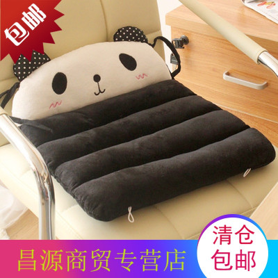 毛绒坐垫冬季卡通加厚椅子餐椅系带椅垫电脑椅办公室学生屁股垫子