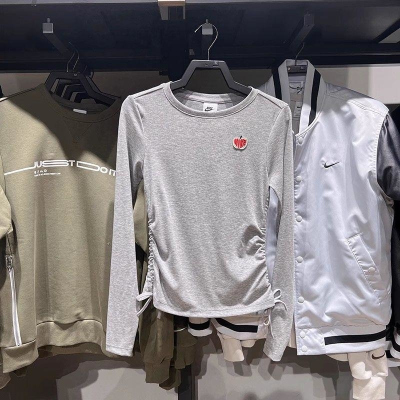 NIKE耐克长袖T恤运动休闲舒适针织圆领女装HV8728-063 C