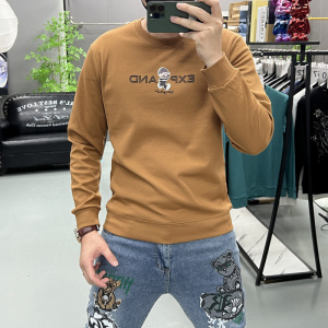 男士卫衣长袖新款秋季圆领打底衫潮流时尚青年印花上衣男修身百搭