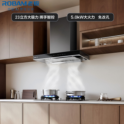 老板(Robam)[星辰系列]烟灶套餐 抽油烟机欧式烟灶23m³大吸力吸油烟机灶具家用燃气灶60A0+20B1A天然气