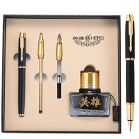 英雄(HERO)钢笔 1801三合一笔墨礼盒 铱金笔尖 宝珠笔 签字笔