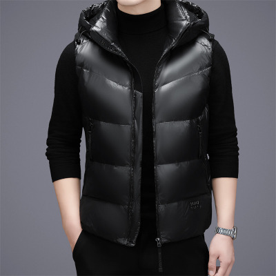 时尚立领坎肩羽绒马甲秋冬季新款男装中青年潮流休闲保暖背心
