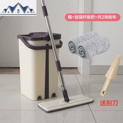 拖把家用一拖净免手洗刮刮乐平板拖把干湿两用瓷砖地懒人抖音拖布 三维工匠