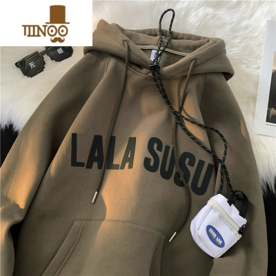 YANXU卫衣男款潮牌oversize美式连帽男士外套秋季大码硬挺衣服