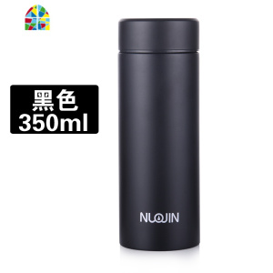保温杯办公茶杯带过滤网男女双层真空不锈钢水杯可刻字定制礼品 FENGHOU 本色350毫升