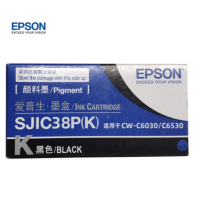 爱普生(EPSON) SJIC38P 亚光黑色墨盒 适用于CW-C6030/C6530系列标签打印机(个)