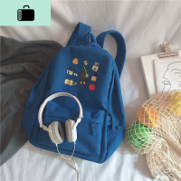 古着感少女书包 韩版高中大学生背包森系校园百搭帆布ins双肩包女NEW LAKE