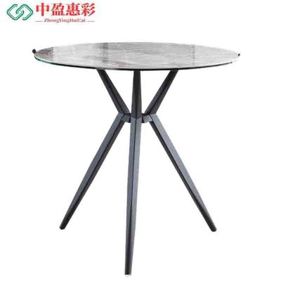 中盈惠彩 桌椅组合岩板小圆桌 HCCZ009 9*9*7.5cm /张