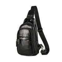 MKJ2023新款男士胸包潮流胸包潮包 潮男款真皮皮质斜挎包男生单肩包旅行包小包