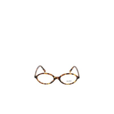 miumiu缪缪平光镜女护眼防蓝光舒适时尚几何框醋酸盐豹纹圆形