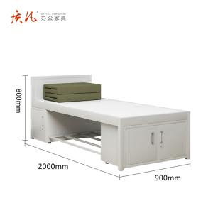 质凡ZF-TC015钢制单人床高低床上下铺铁床灰白色2000*900*800mm