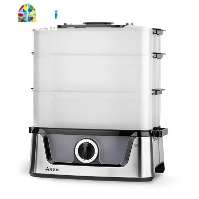 电蒸锅多功能家用大容量三层插电保温蒸汽锅蒸笼馒头 FENGHOU 快乐一叮三层椭圆10L